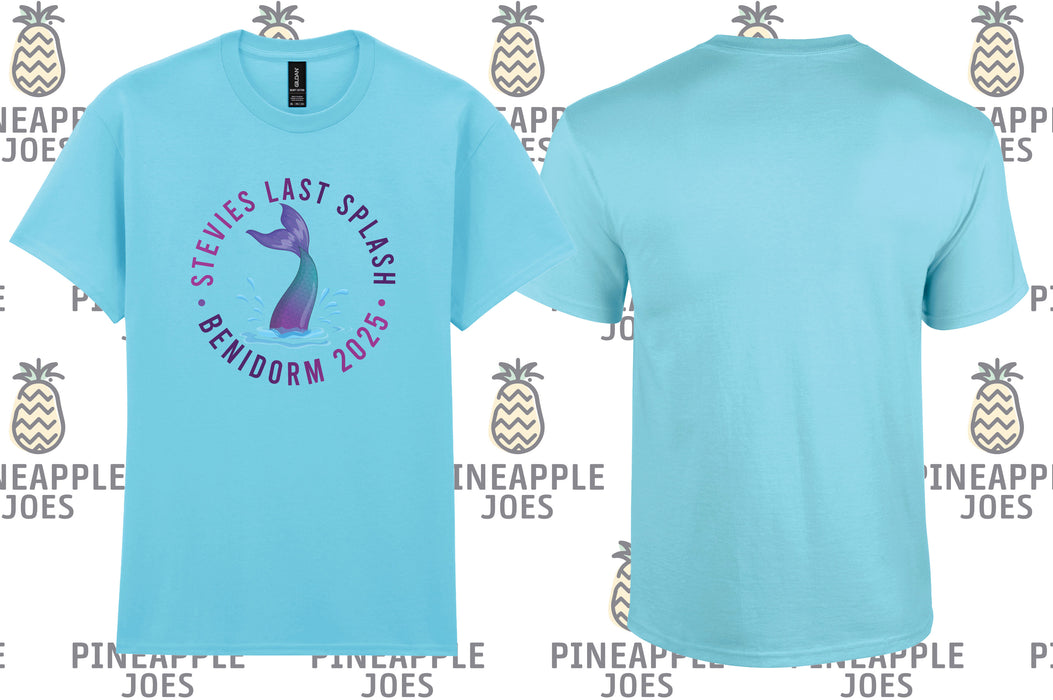 "Stevies Last Splash" Hen Night T-shirt