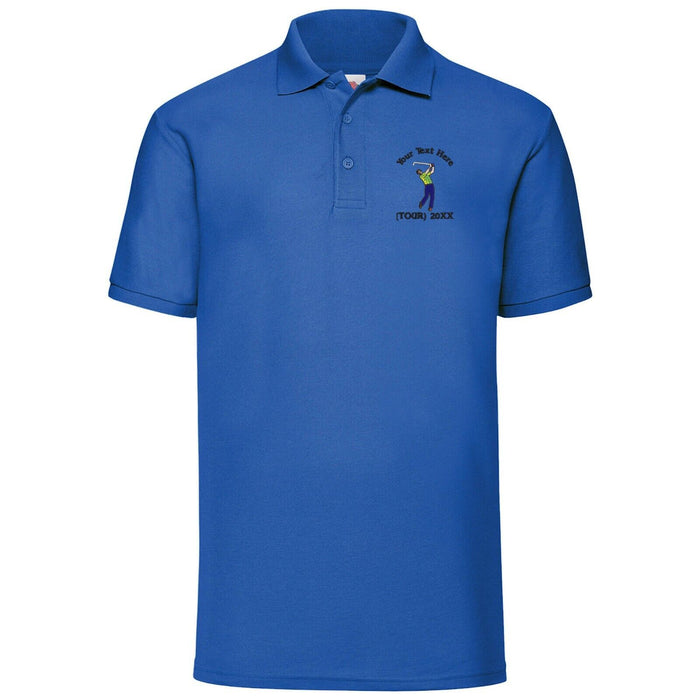 Golf Tour Polo Shirt with customised embroidered logo! Design 1