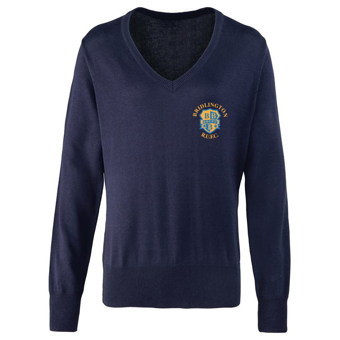 Bridlington Rugby Club - Women's V-Neck Knitted Sweater