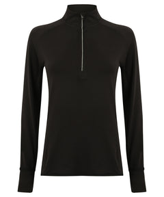 Women's long-sleeved ¼ zip top
