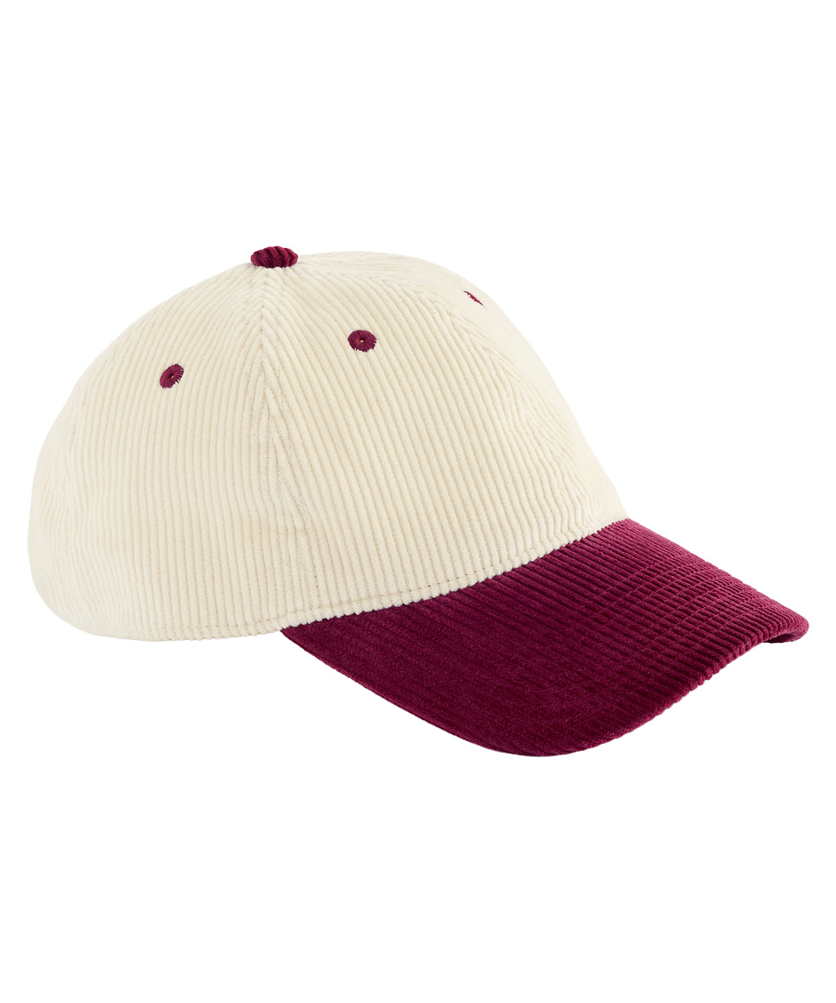 Contrast peak corduroy cap