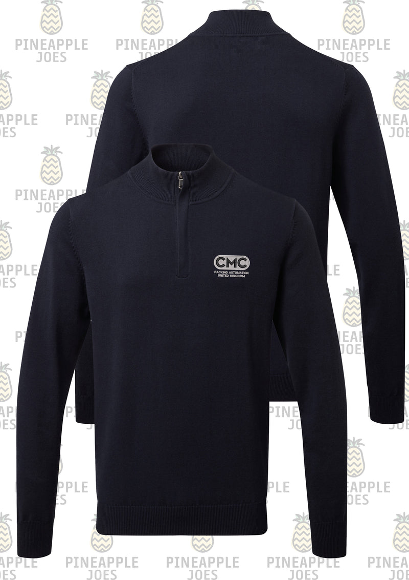 CMC AQ048 Quarter Zip Sweatshirt - Navy (White Logo Left Breast)
