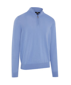 1/4-zip merino blend sweater