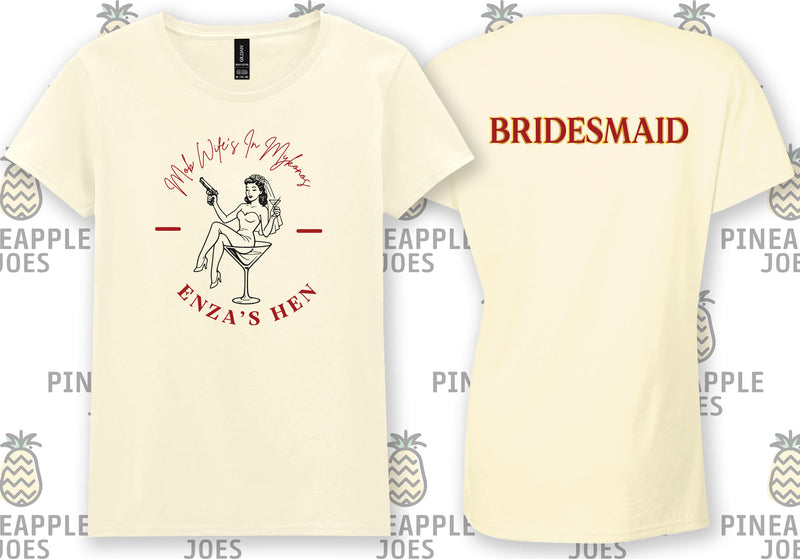 Enza's Hen Night Printed T-Shirt - Bridal Party