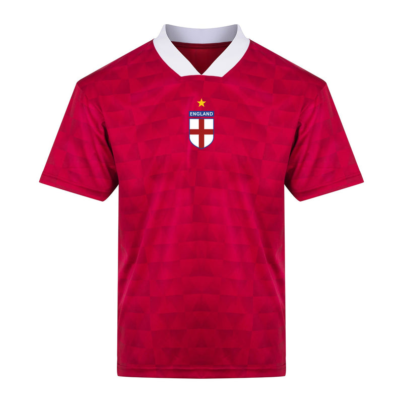 Retro Style England Flag World Cup Football Shirt - Red/ White