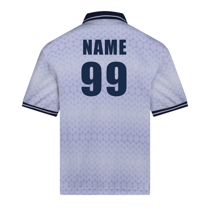 Retro Style Three Lions England World Cup Football Shirt - White/ Navy
