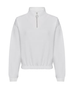 Women's cropped ¼-zip sweat