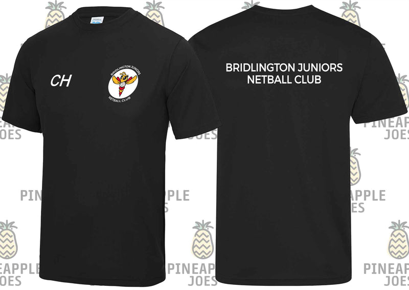 Bridlington Junior and Bees Netball Club Training T-Shirts
