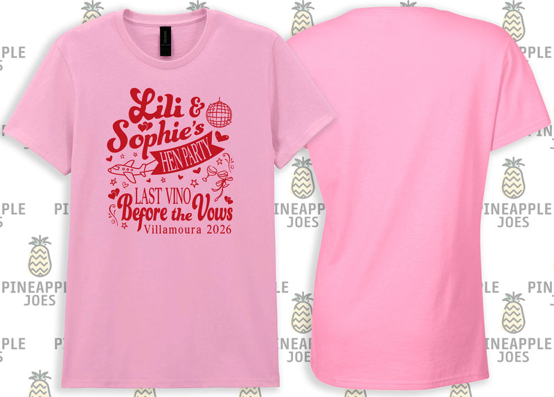 Lili And Sophie's Hen Night Printed T-Shirt