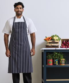 Striped bib apron