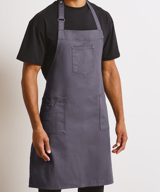 Chino cotton bib apron