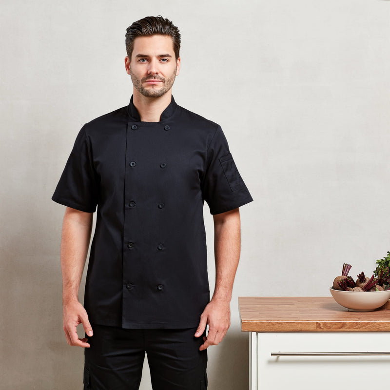 Short Sleeve Chef's Jacket Personalised Office and Hospitality Quote