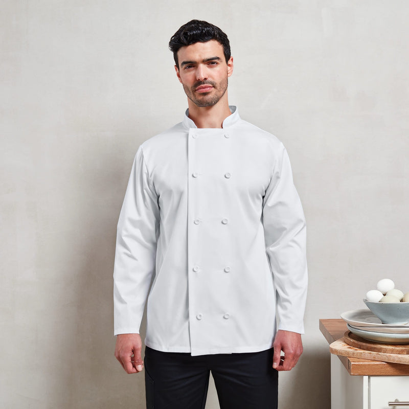 Long Sleeve Chef's Jacket Personalised Office and Hospitality Quote