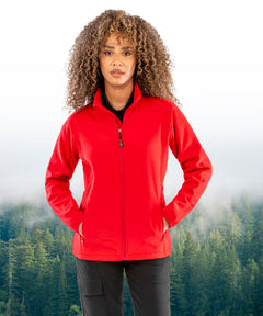 Women's recycled 2-layer printable softshell jacket 