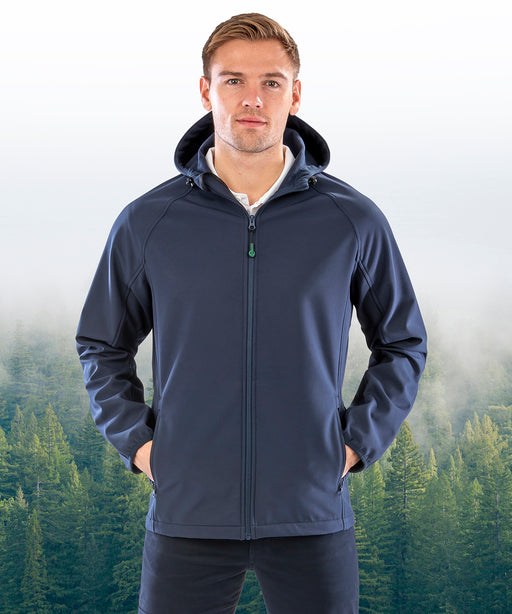 Recycled 3-layer printable hooded softshell