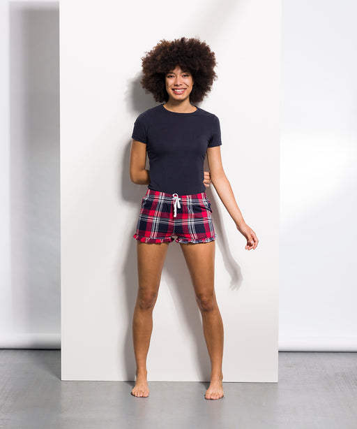 Women's tartan frill shorts