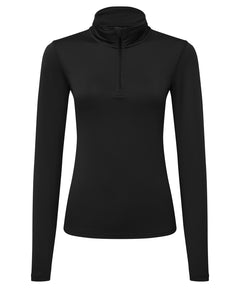 Women's TriDri® recycled long sleeve brushed back ¼ zip