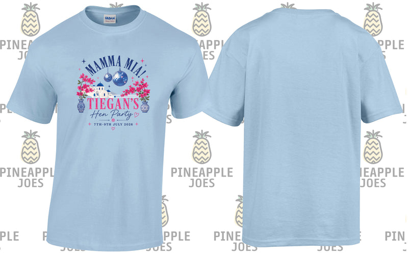 Tiegan's Hen Night Printed T-Shirt