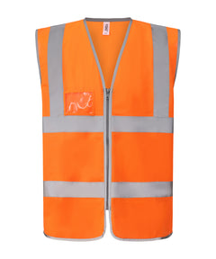 Hi-vis zip ID reflective border waistcoat (HVW103)
