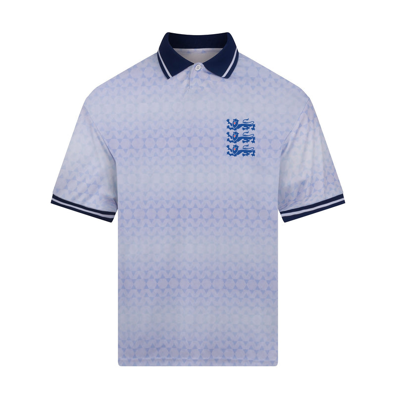 Retro Style Three Lions England World Cup Football Shirt - White/ Navy