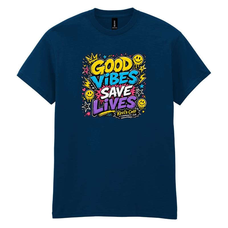 Keel's Caff - Good Vibes Gildan Cotton T-Shirt