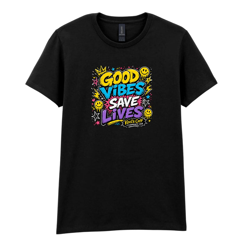 Keel's Caff - Good Vibes Gildan Womens T-Shirt