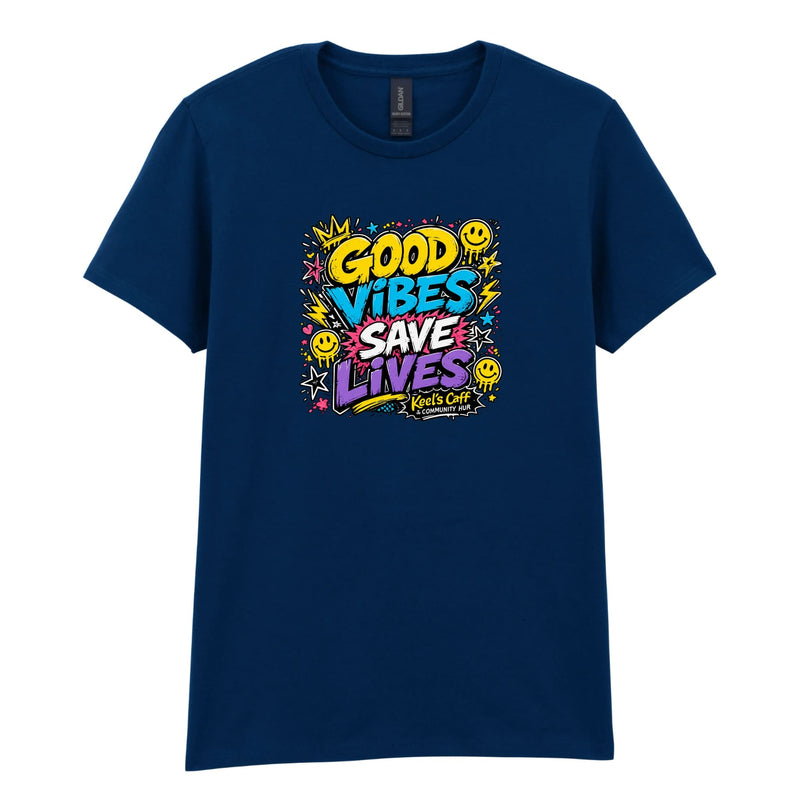 Keel's Caff - Good Vibes Gildan Womens T-Shirt